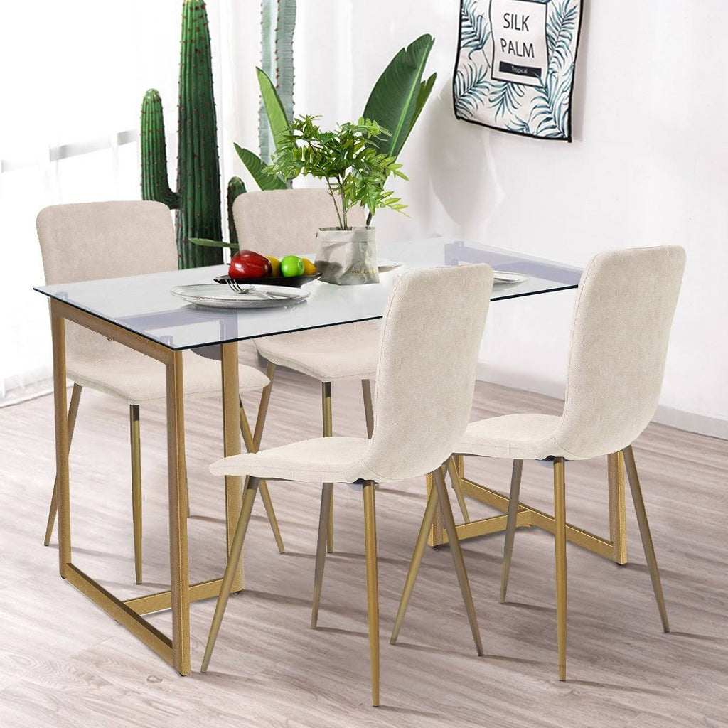 Dark Grey Upholstered Dining Chair (Set of 4) E57953