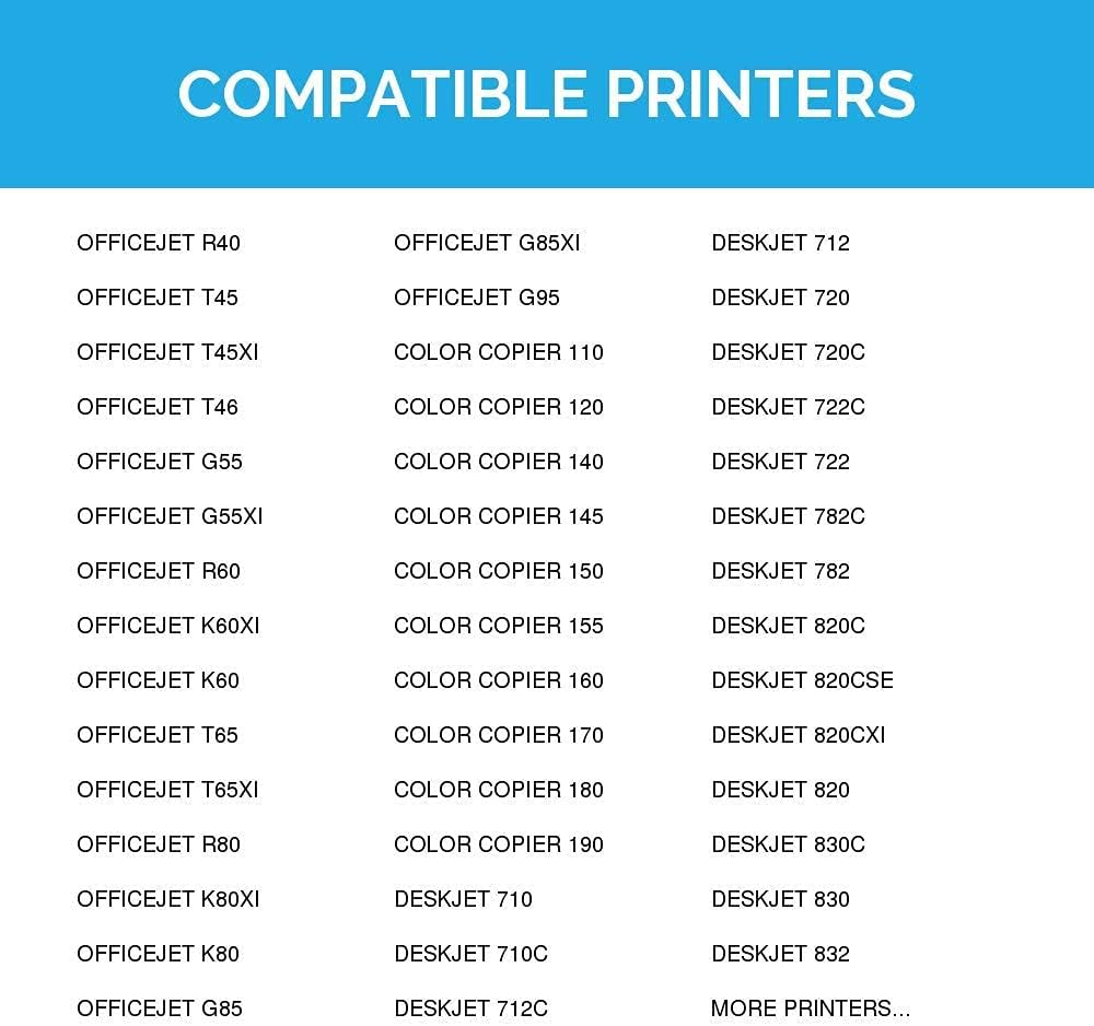 8-Pack Ink Cartridge Replacements for HP 45 & HP 78 X879202