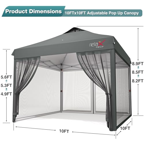 10x10 Pop Up Canopy Tent with Mosquito Netting N6859