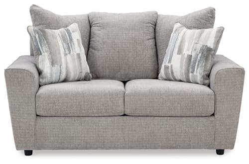 Gray Casual Loveseat with Flared Arms I431728