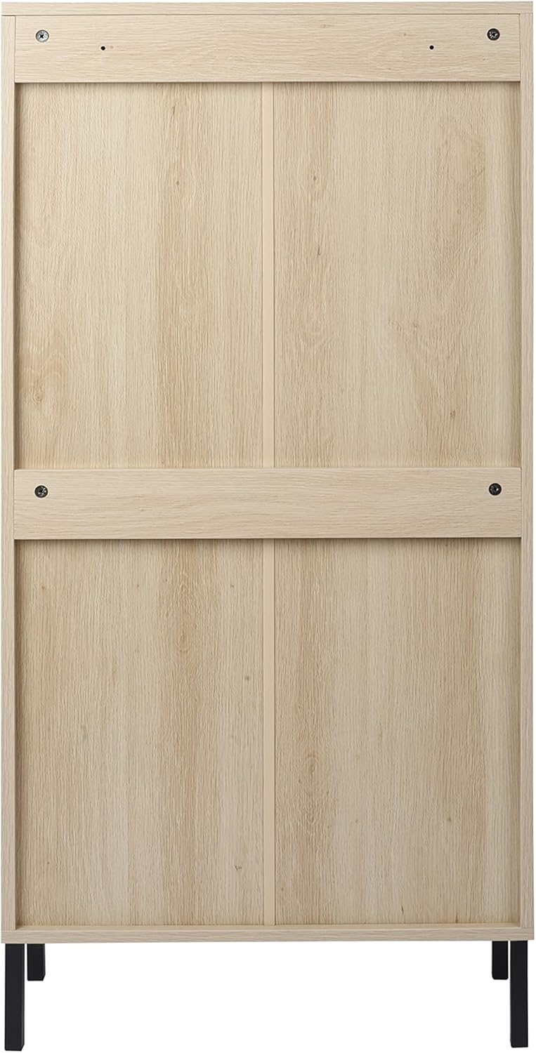 White Freestanding Slim Storage Cabinet P137314