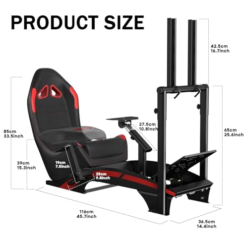 Racing Simulator Cockpit with TV Monitor Stand J204