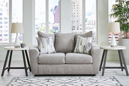 Gray Casual Loveseat with Flared Arms I431728