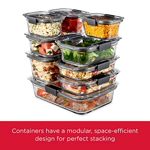 8-Cup Glass Food Container with Lid (2 Pieces) I6276