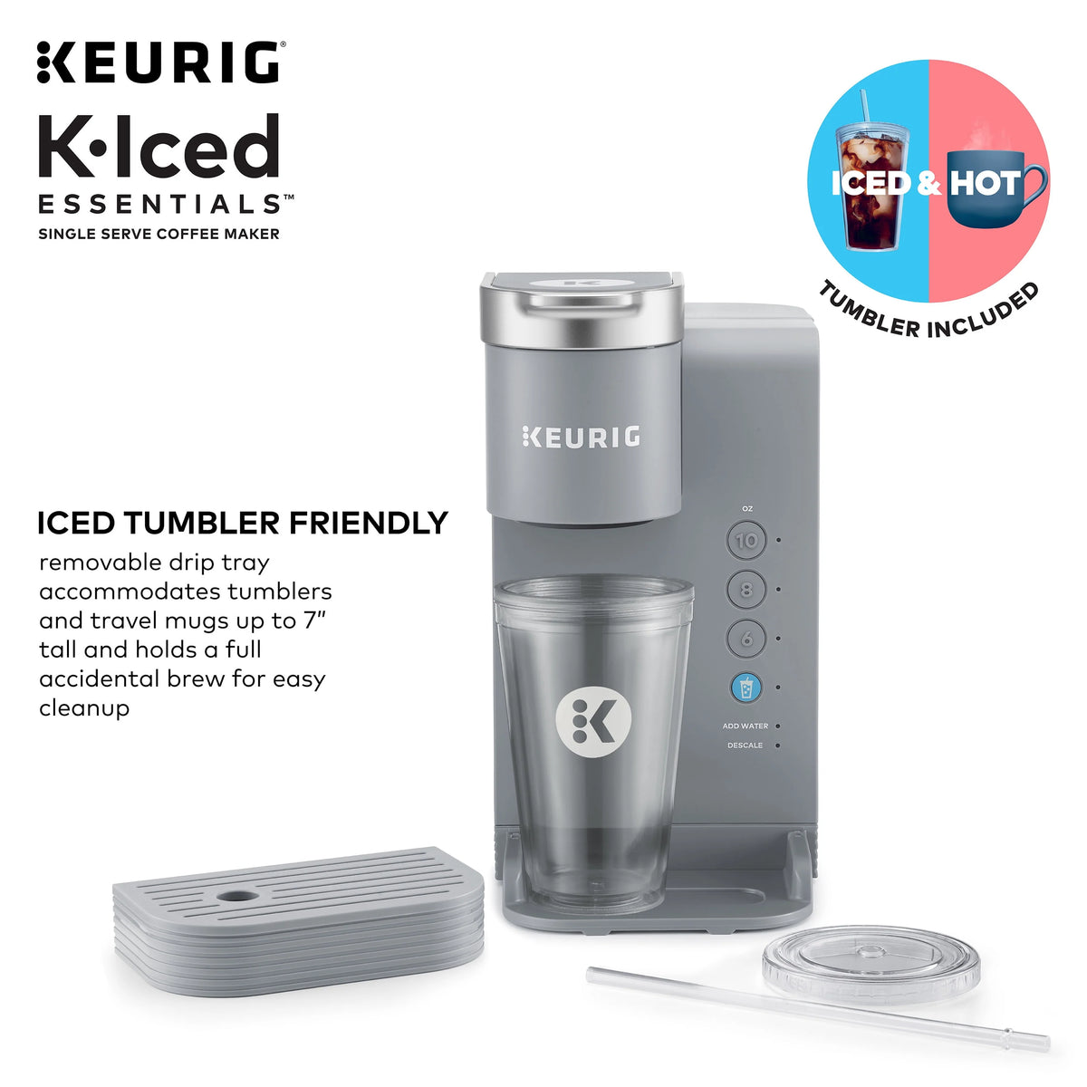 Gray Single-Serve K-Cup Pod Coffee Maker X997012