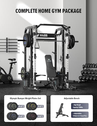 All-in-One Home Gym Squat Rack with Aluminum Pulley Set F703469