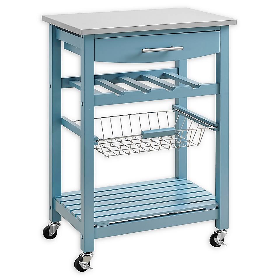 Blue Kitchen Cart D76614