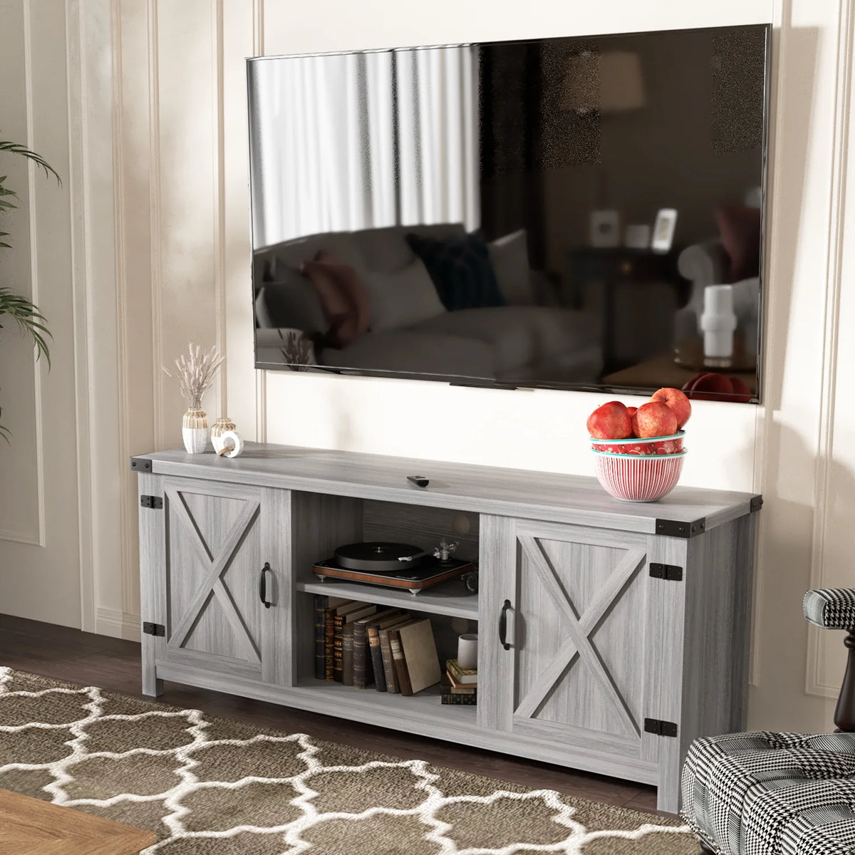 Walnut TV Stand Media Console N21824