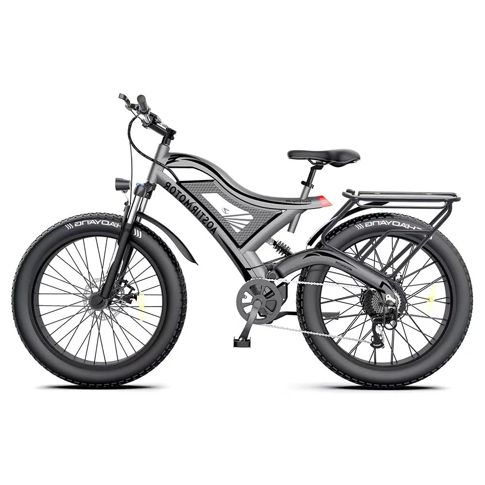 750W Fat Tire Electric Bike 48V 15AH Removable Lithium Battery D5199