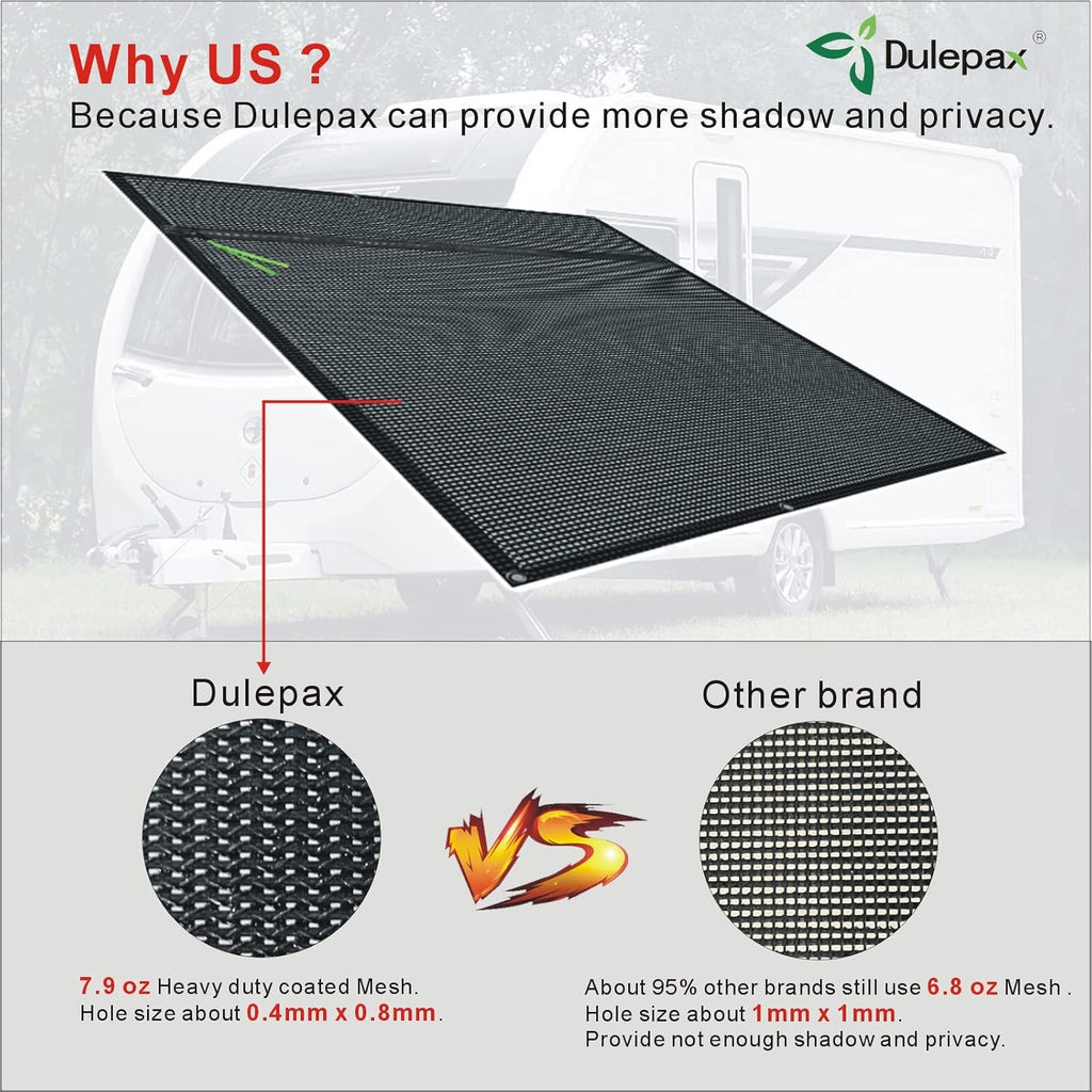 RV Awning Shade Screen with Zipper 8'X13'3'' Universal with Complete Kits M74381