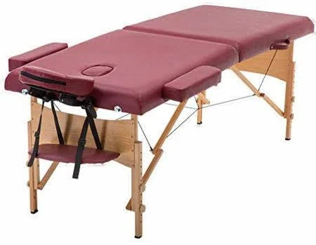 Red 73 inch Height Adjustable Folding Portable Massage Table with Carry Case G719
