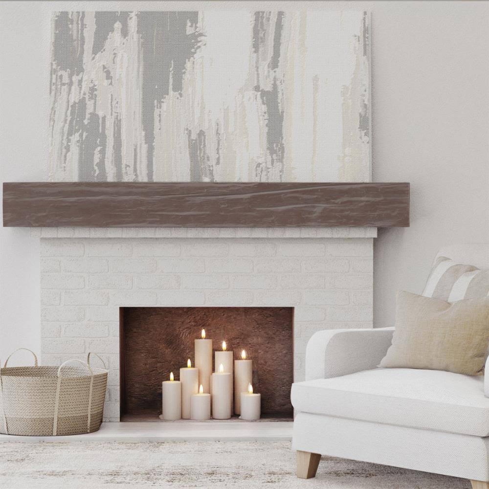 Aged Pecan Faux Wood Fireplace Mantel T909