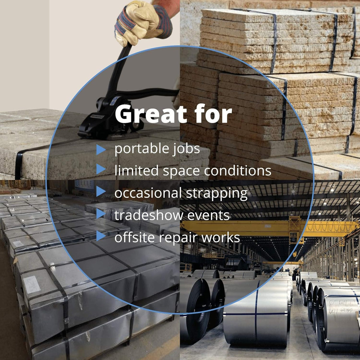 3/4" x 200' Steel Strapping Kit with 1700 lbs Break Strength D47989