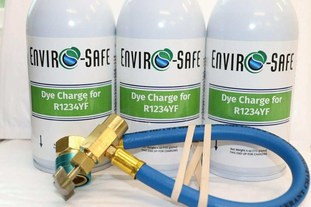 Dye Charge for R1234yf Systems, 3 cans and Brass Charging Hose S387643