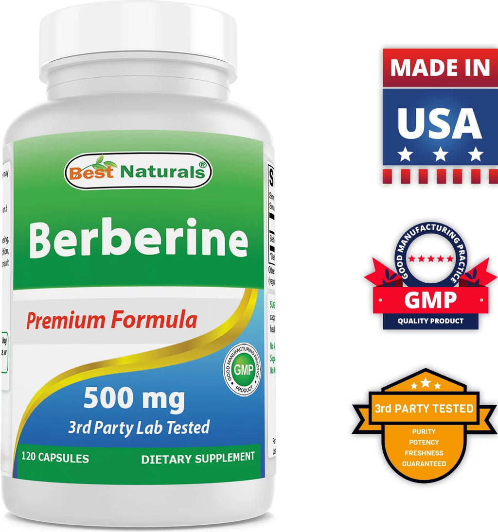 Berberine 500mg 120 Capsules 3 Pack D883