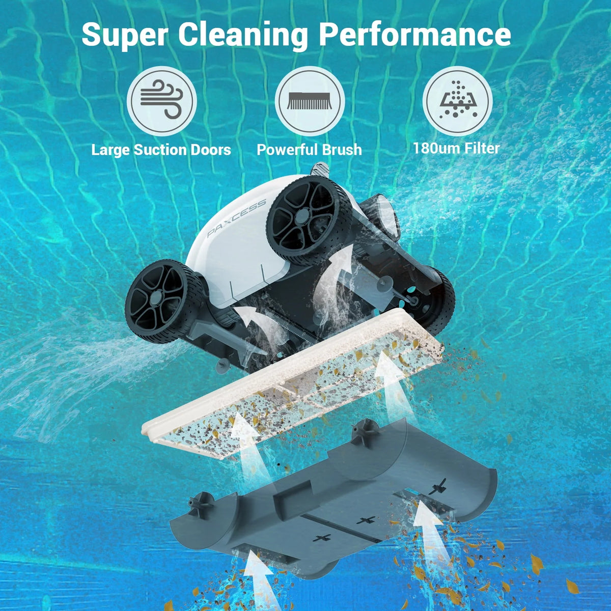 Cordless Automatic Robotic Pool Cleaner L1887