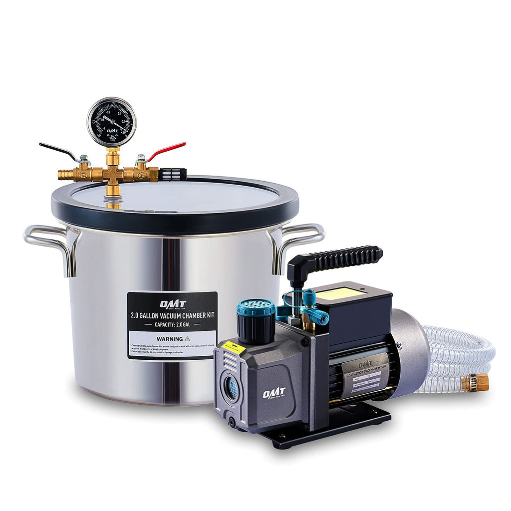 2 Gallon Vacuum Chamber and 38 Micron Vacuum Pump Kit A653