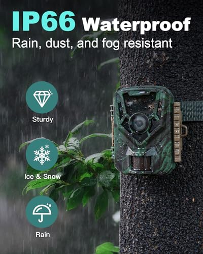 2 Pack 36MP 2.7K Game Camera with Night Vision Motion Activated Waterproof IP66 130°Wide-Angle S28049