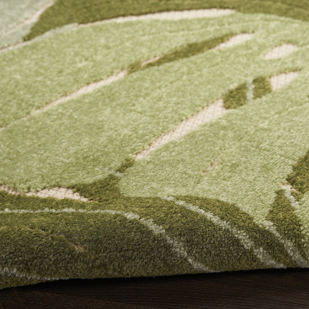 4' x 6' Ivory Green Area Rug E598