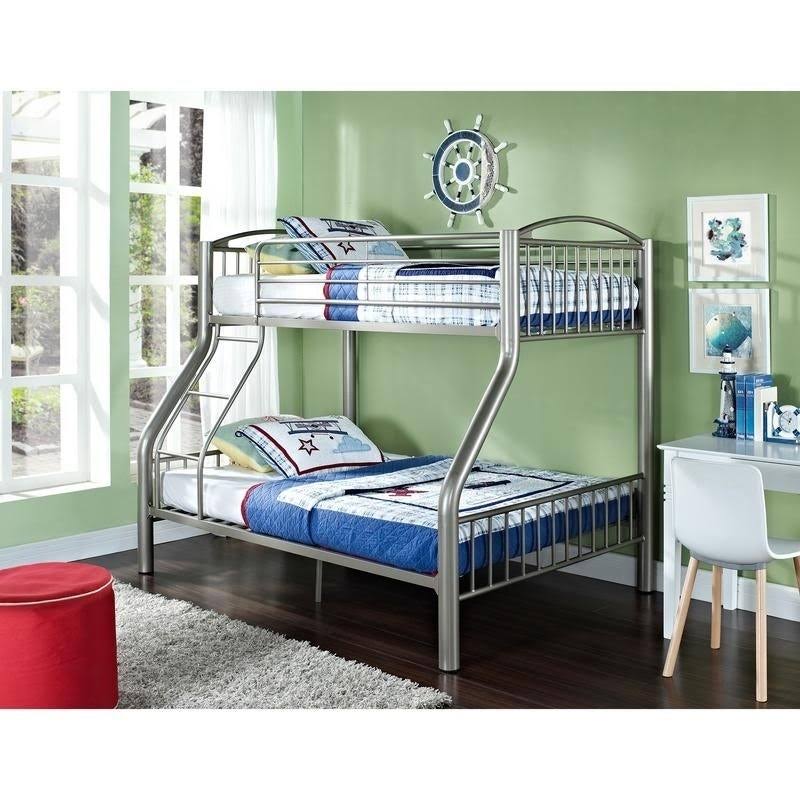 Twin Over Full Pewter Bed E2932