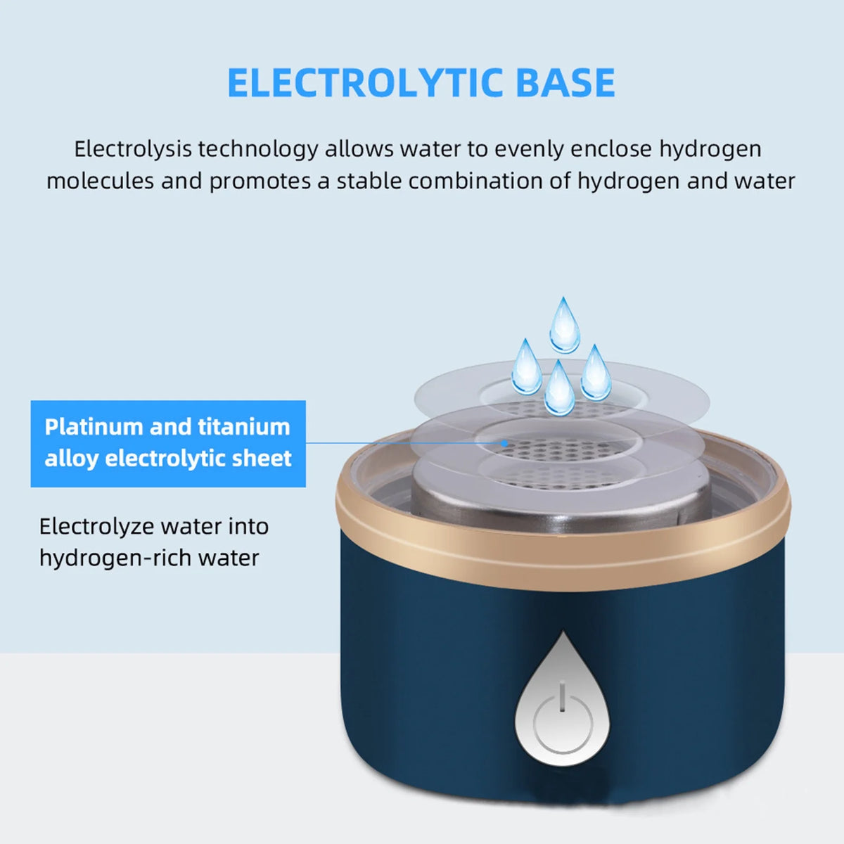 420ml Portable Hydrogen-Rich Generator Bottle Glass Cup Q65733