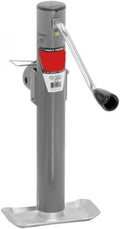 Trailer Jack, Side Wind, Swivel, 15in. Travel, Weld-On, 2000lbs., Grey U752758
