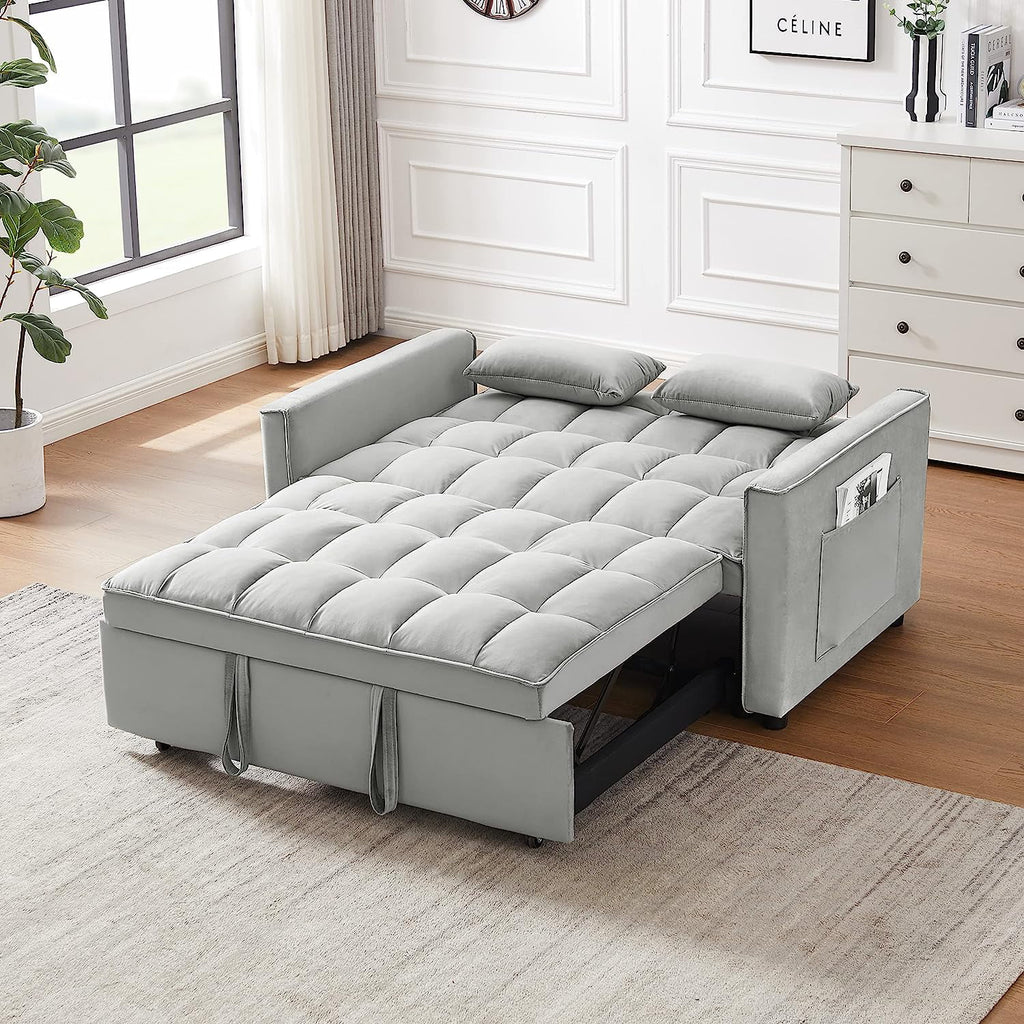 Velvet Loveseat Sofa Couch With Toss Pillows M16570