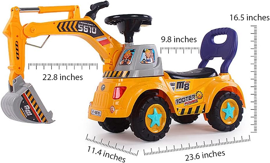 Ride-on Excavator Car with Sounds & Lights L84998