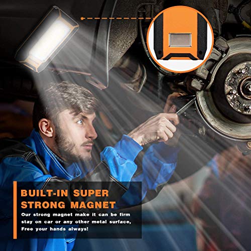 2 Pack LED Rechargeable Magnetic Work Light 40W 1500 Lumens C447158