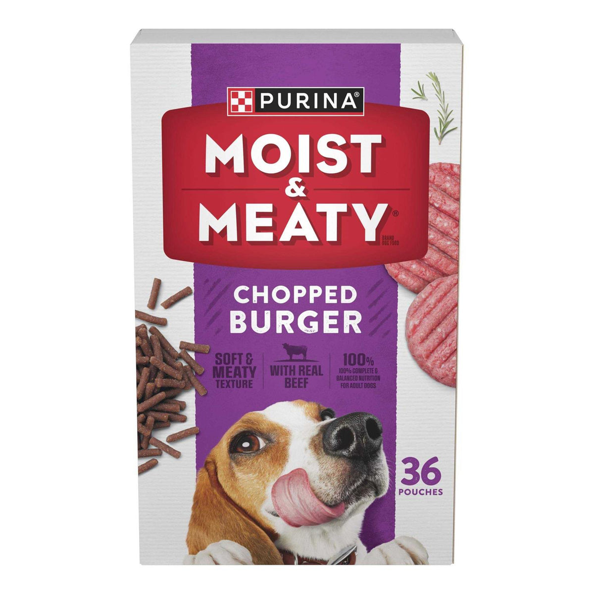 Moist & Meaty Chopped Burger Dog Food M864592