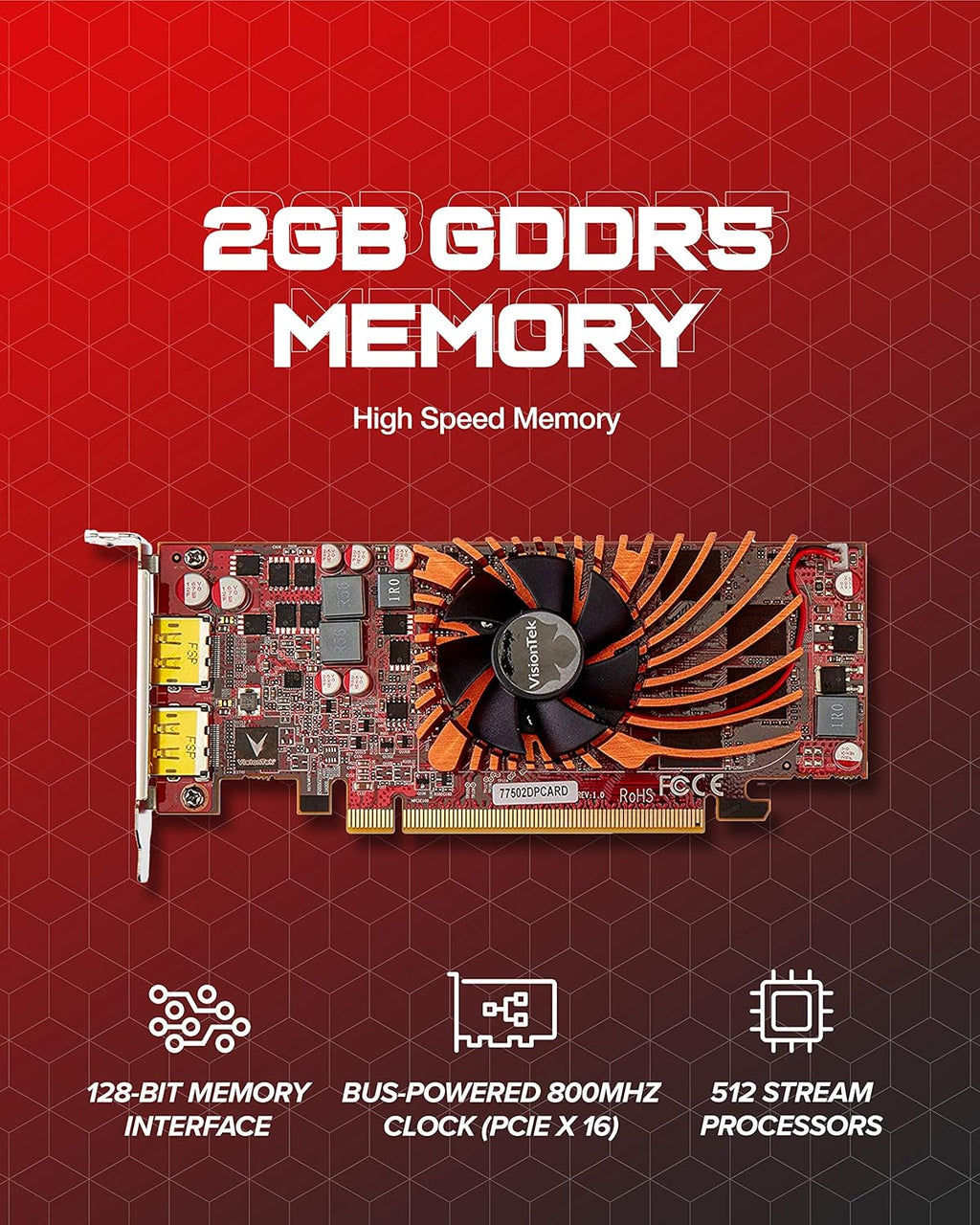 2GB GDDR5 SFF Graphics Card with DisplayPort 1.2 L85458
