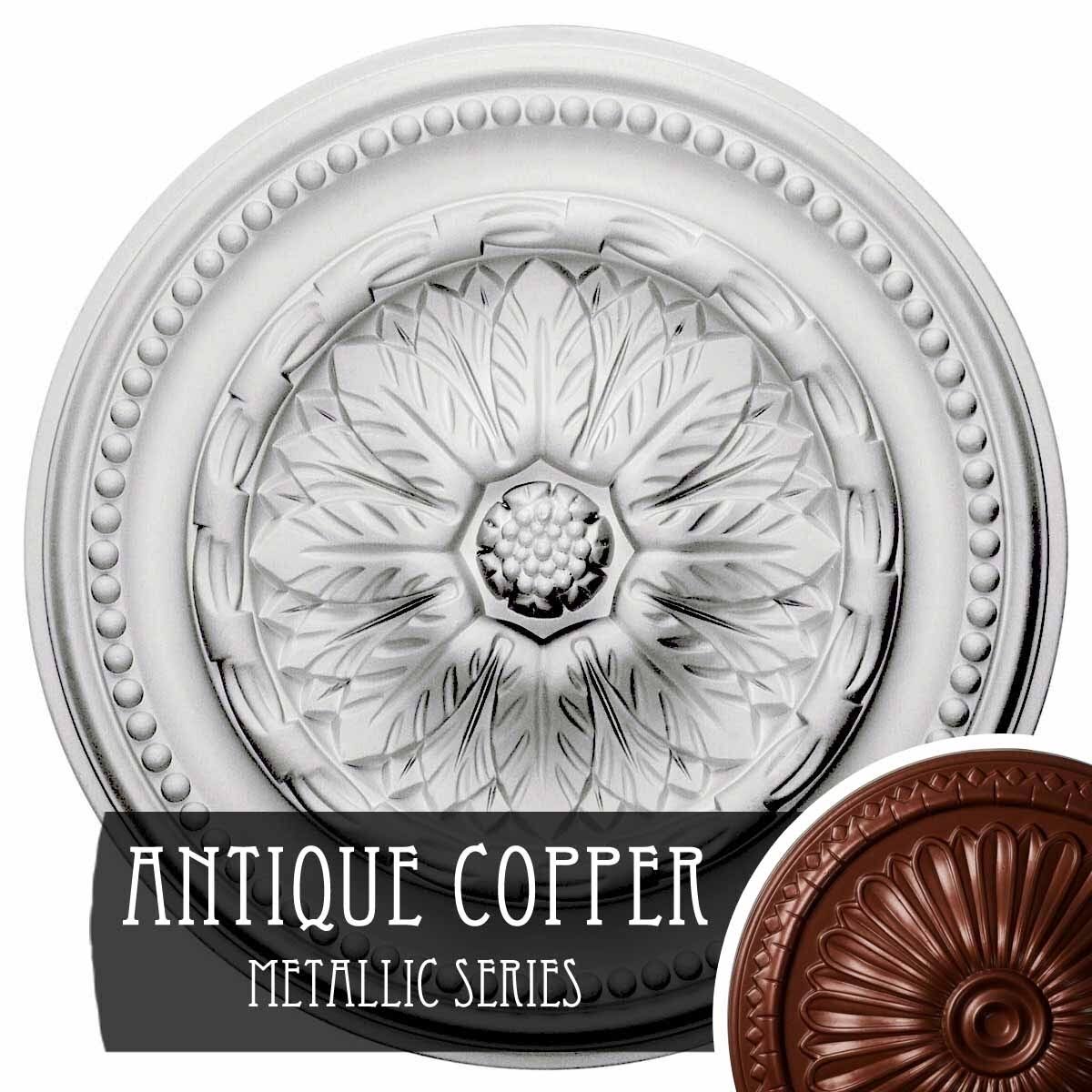 15 3/4 inch x 1 7/8 inch Hand-Painted Ceiling Medallion V343332