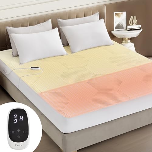 Twin XL Waterproof Heated Mattress Pad, White, 39" x 80" x 17.3" Deep Pocket D375