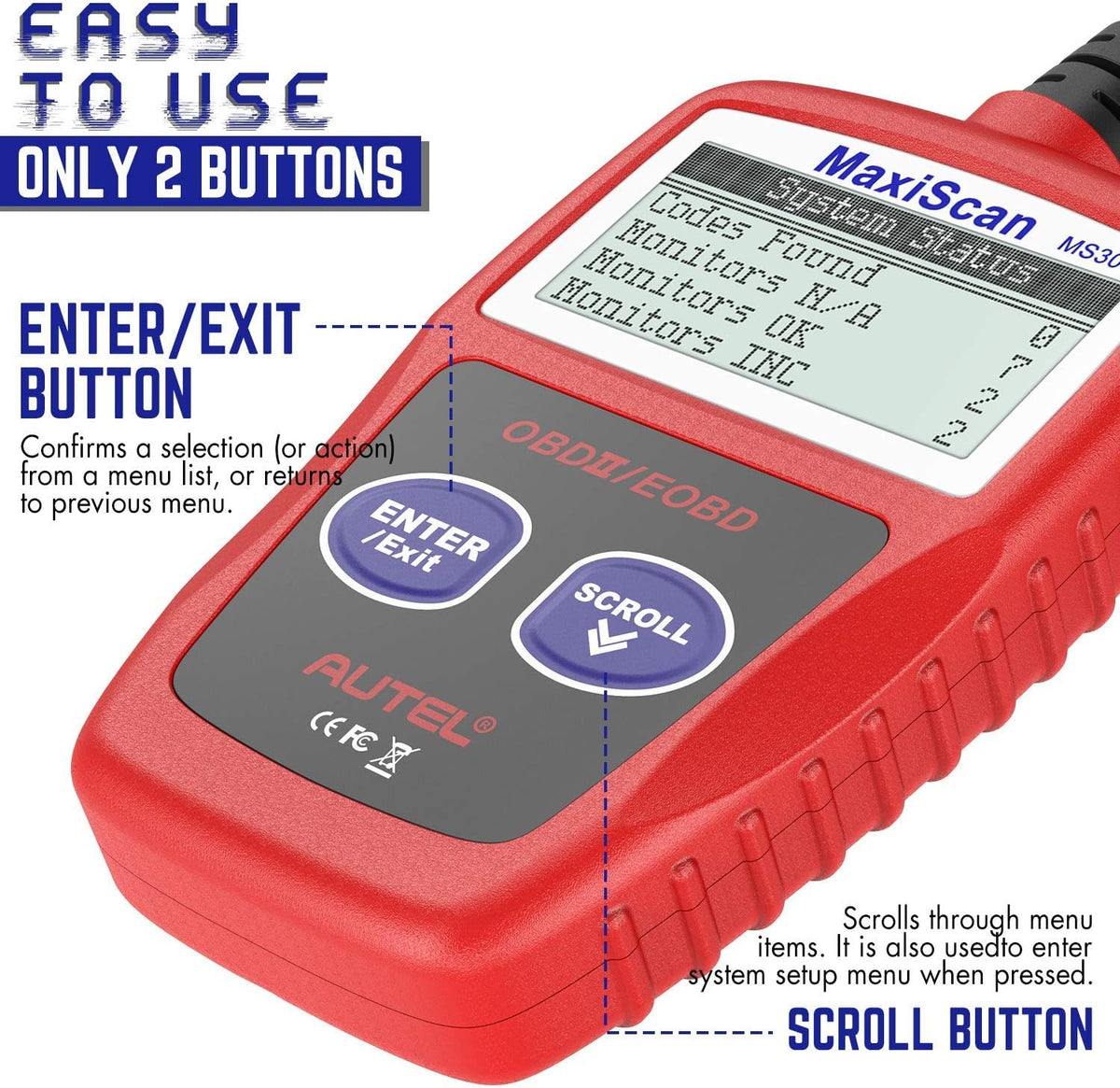 OBD2 Scanner Universal Car Engine Fault Code Reader P309295