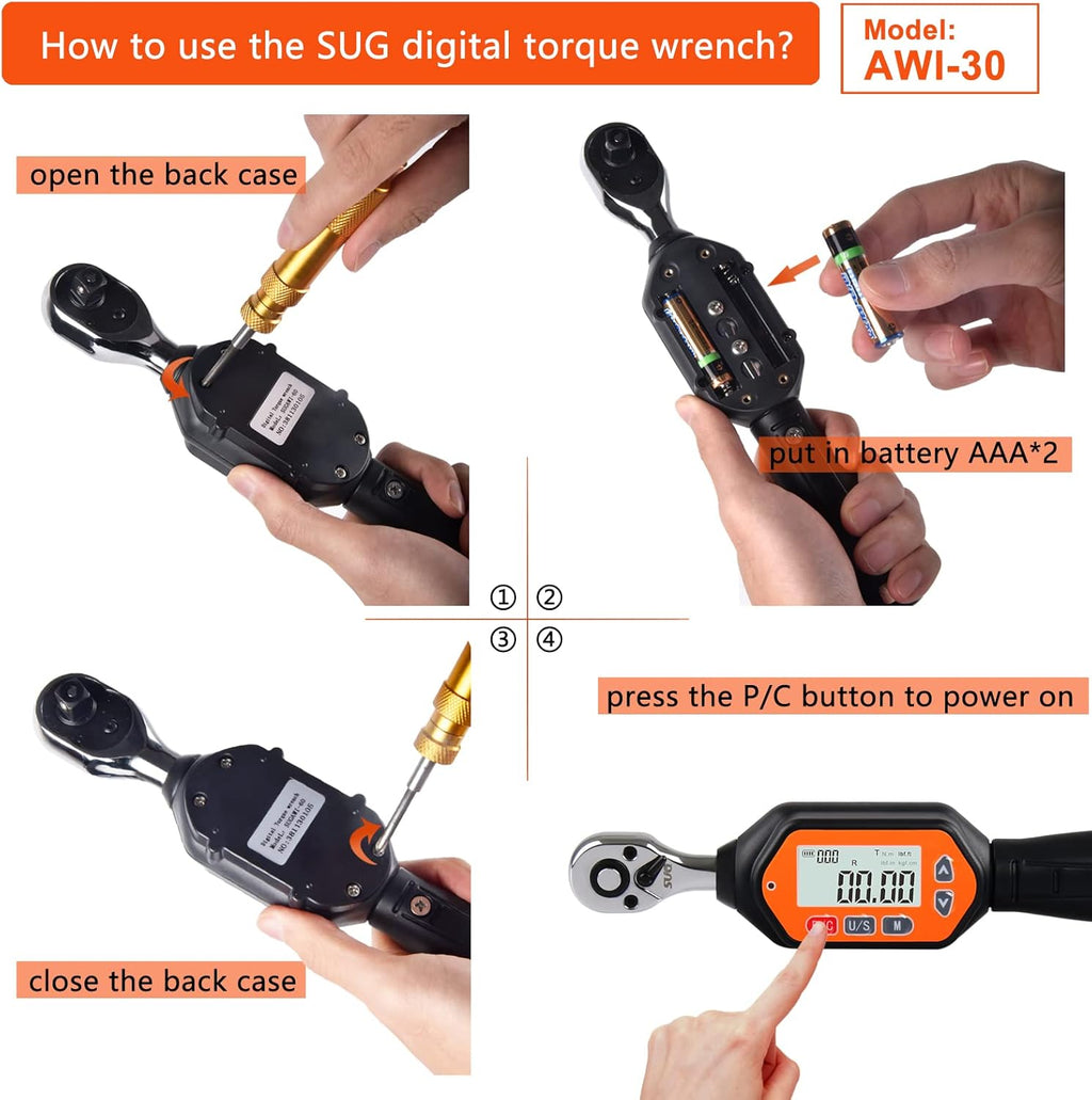 1/4-inch Drive Digital Torque Wrench D19299