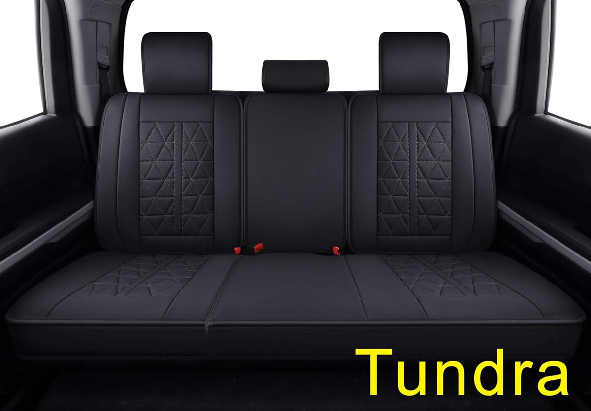 Black & Blue Waterproof Faux Leather Seat Covers Full Set D389