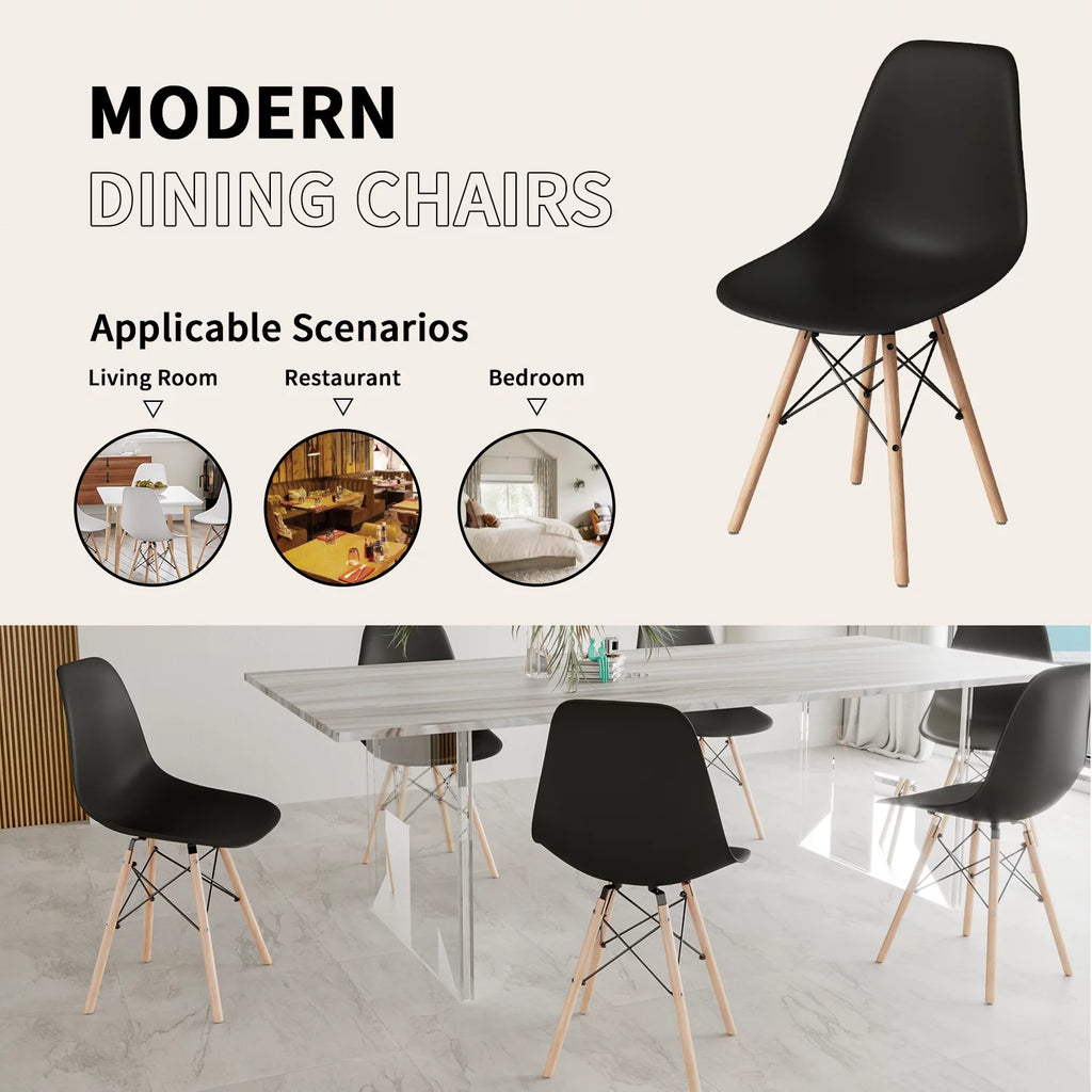 Black Plastic Dining Chair W223