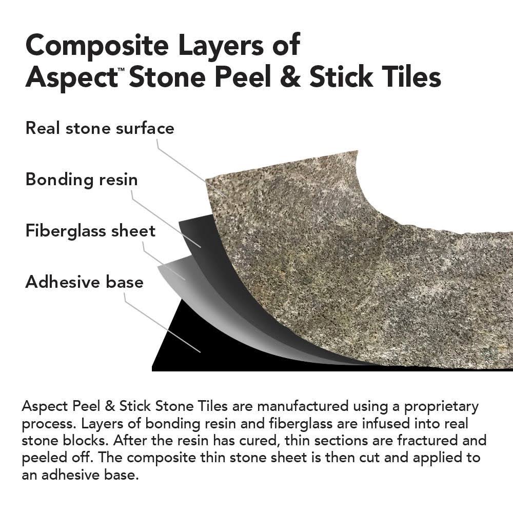 Peel and Stick Stone Backsplash Kit I7482