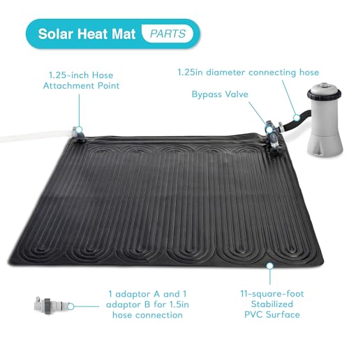 47 Inch Solar Pool Water Heater Mat with Hose Attachment Y788