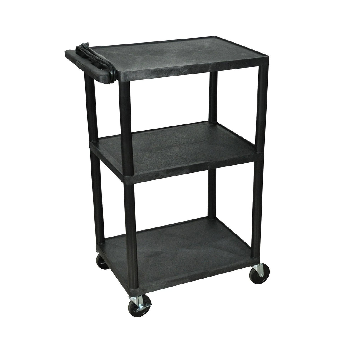 42x22H Electric A V Cart with Three Shelves Q753