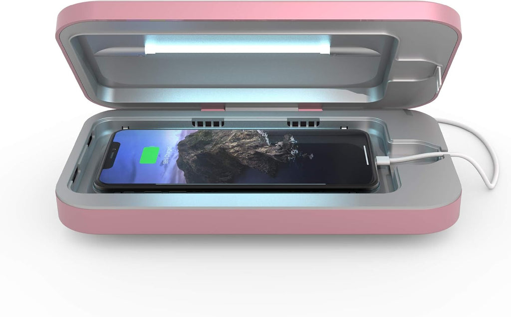 UV Cell Phone Sanitizer and Dual Universal Charger (Silver) Pack of 2 V28636
