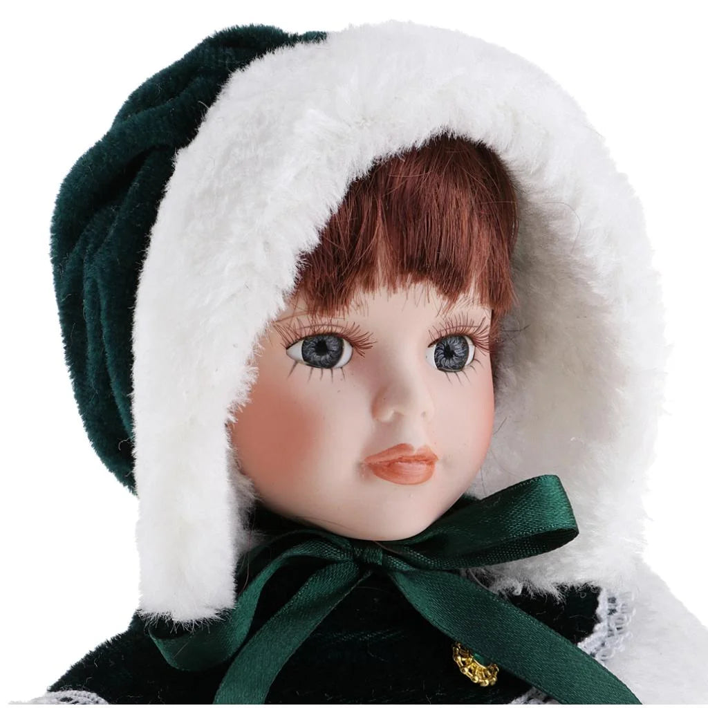 Porcelain Doll Lady Figures with Stand Q741