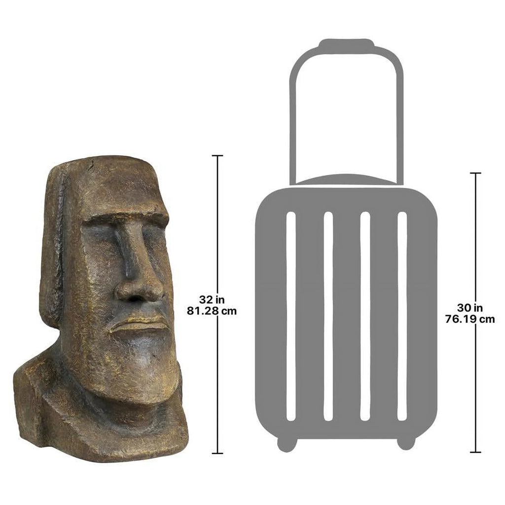 Extra Large 32 Inch Polyresin Grey Stone Garden Statue Z465870