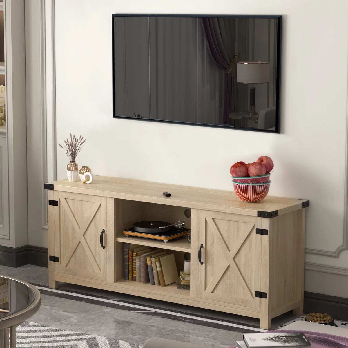 Walnut TV Stand Media Console N21824