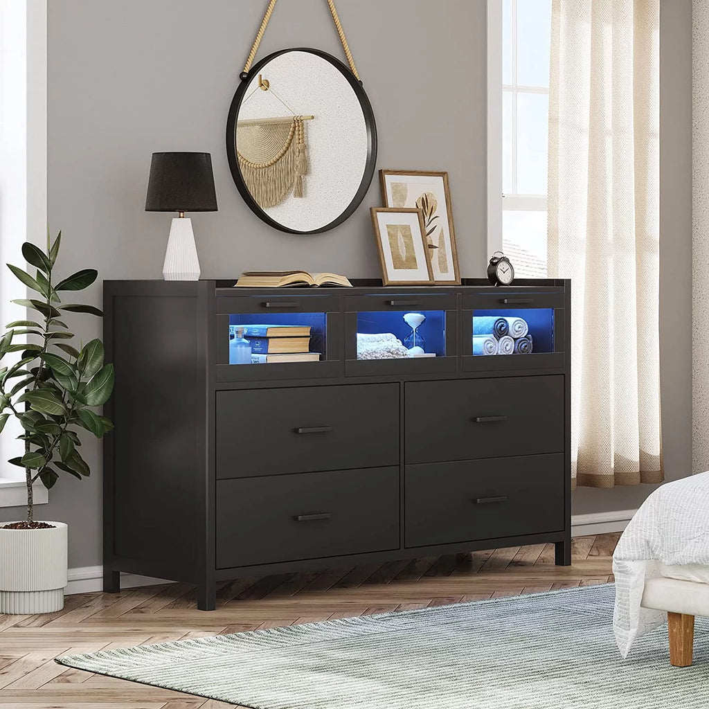 White 7 Drawer Wooden Dresser N4755
