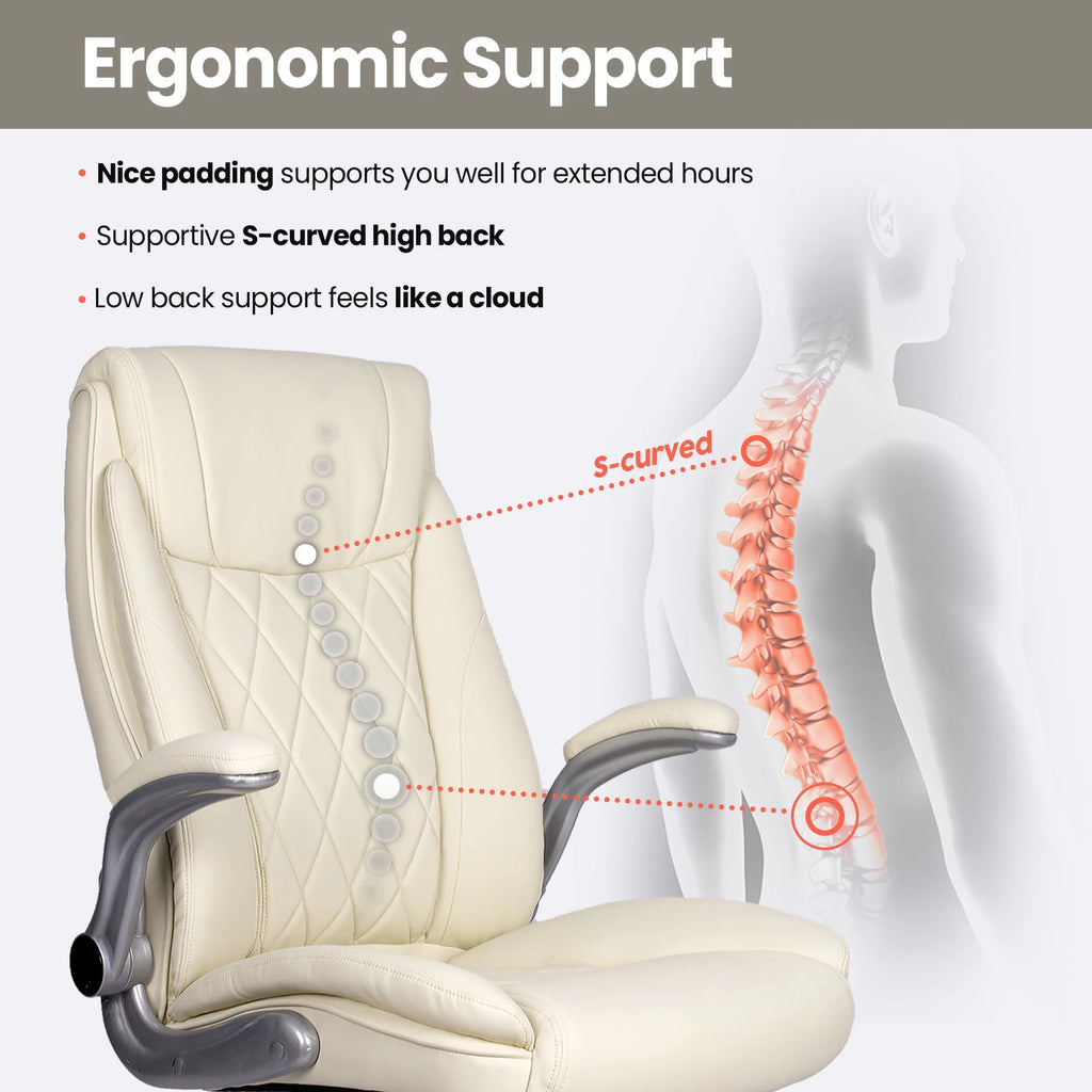 Black Ergonomic High Back Leather Office Chair I39500