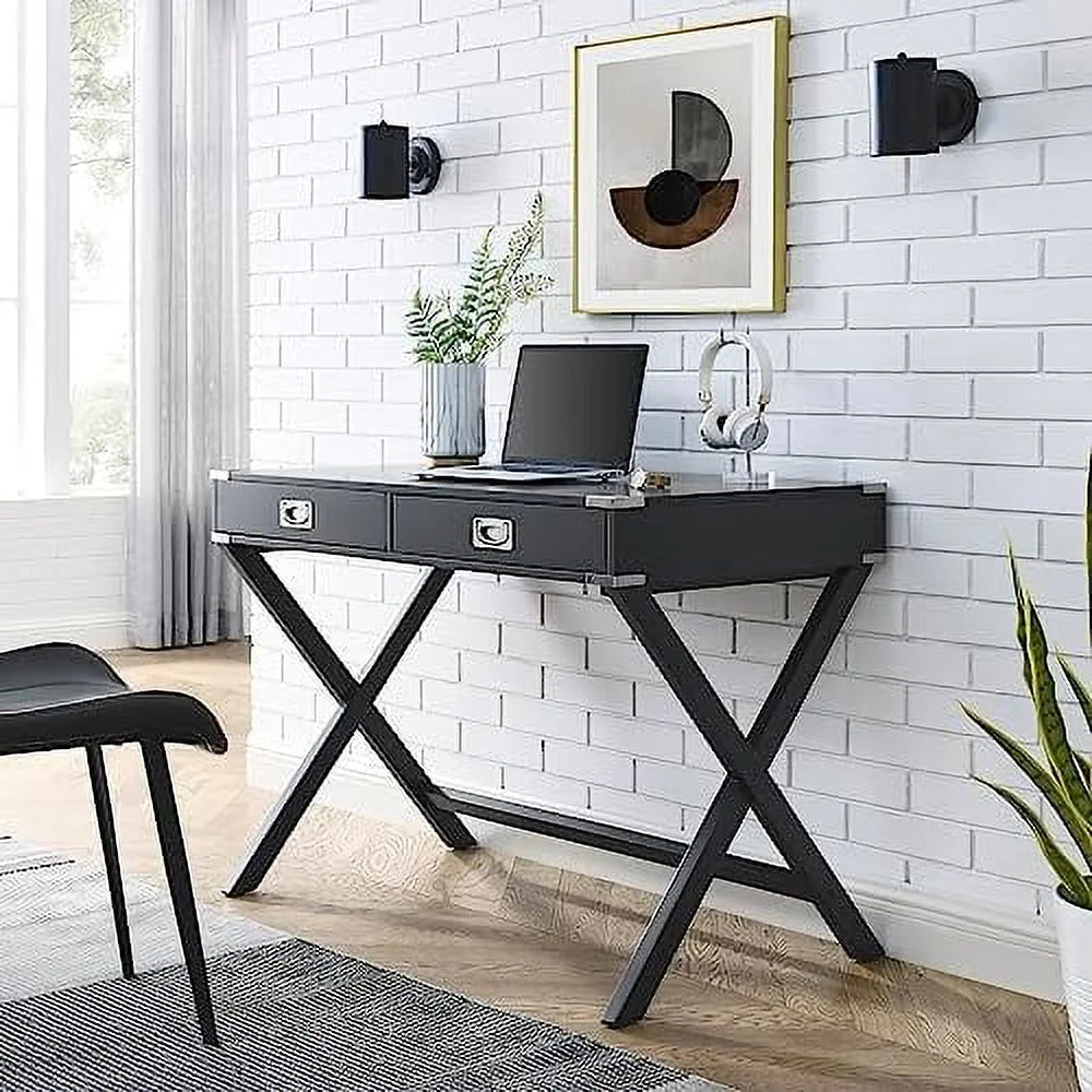 White Computer Desk with Drawers V758602