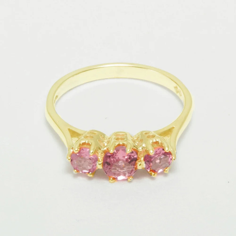 14k Yellow Gold Pink Tourmaline Engagement Ring Q93143