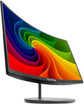 24" Curved 75Hz Gaming LED Monitor Full HD 1080P HDMI VGA Speakers Metal Black V271806