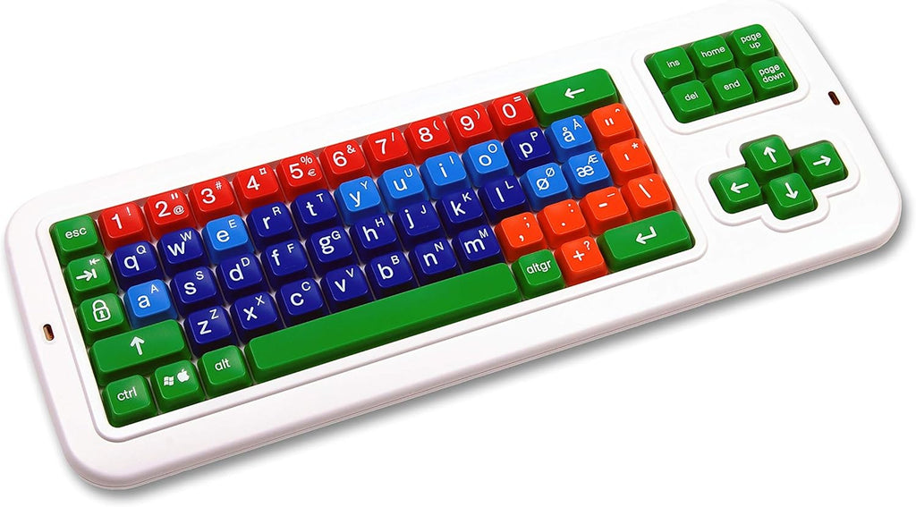 Norwegian Computer Keyboard with White Lettering J8790